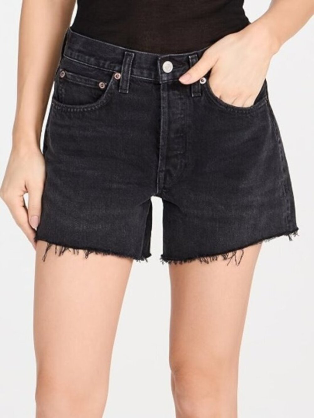 AGOLDE Parker Long Denim Shorts